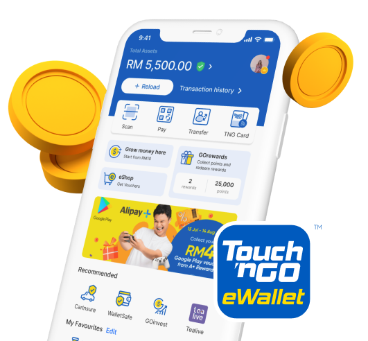 TNG eWallet App Slider 